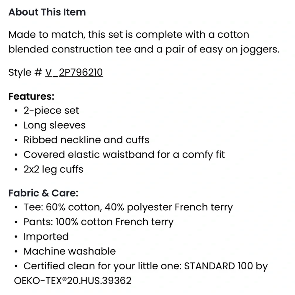 Carter boys to tea two piece, jogging set, long sleeves, gray, and green‎